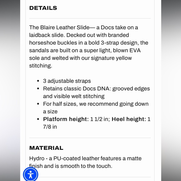 Dr. Martens Blaire Slide Sandals, Size US 5/EUR/36/UK 3 - Picture 7 of 7